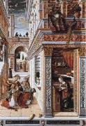 Carlo Crivelli the annunciation,with st.emidius oil on canvas